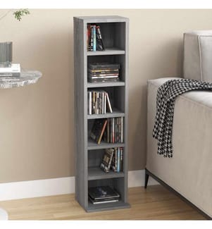 Armoire à CD Sonoma gris 21x20x88 cm Bois d'ingénierie