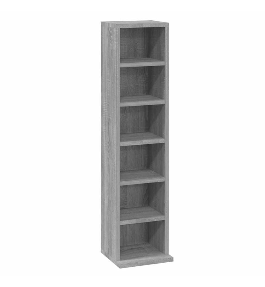 Armoire à CD Sonoma gris 21x20x88 cm Bois d'ingénierie