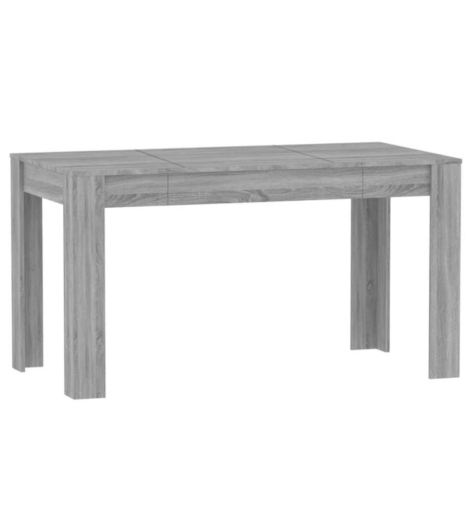 Table à dîner Sonoma gris 140x74,5x76 cm Bois d'ingénierie