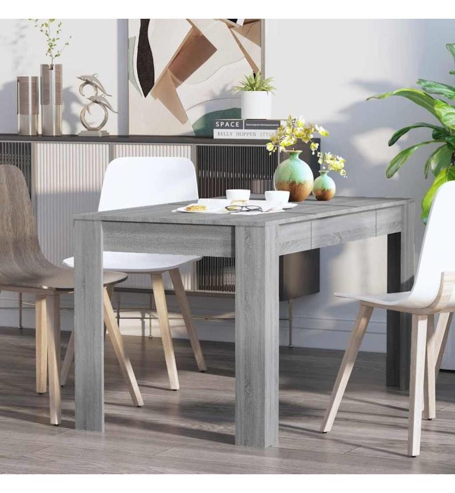 Table à dîner Sonoma gris 140x74,5x76 cm Bois d'ingénierie