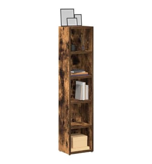 Armoires à CD 2 pcs Chêne fumé 21x16x93,5 cm Bois d'ingénierie