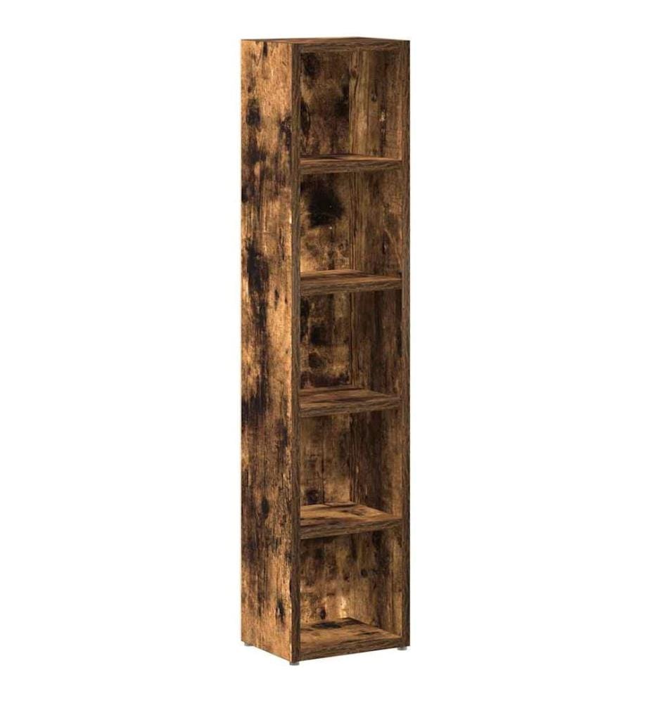 Armoires à CD 2 pcs Chêne fumé 21x16x93,5 cm Bois d'ingénierie