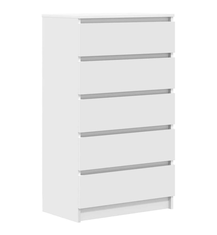 Schubladenschrank Weiss 60x36x103 cm Holzwerkstoff