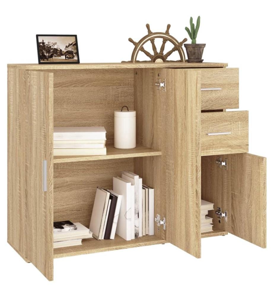 Sideboard Sonoma-Eiche 91 x 29,5 x 75 cm Holzwerkstoff