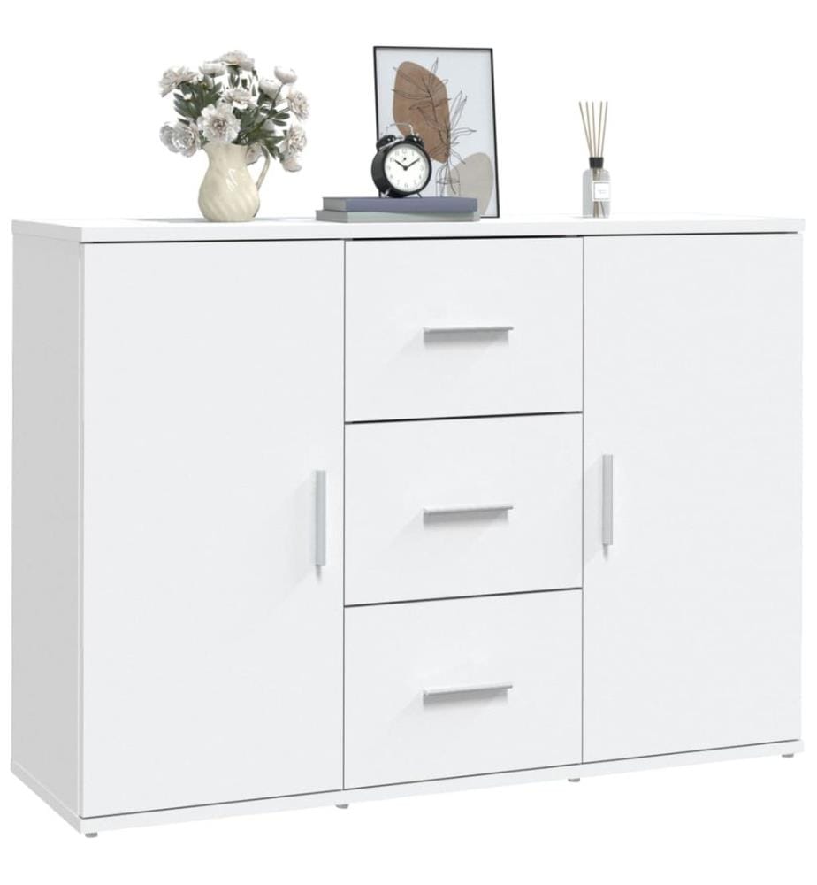 Sideboard Weiss 91x29,5x65 cm Holzwerkstoff