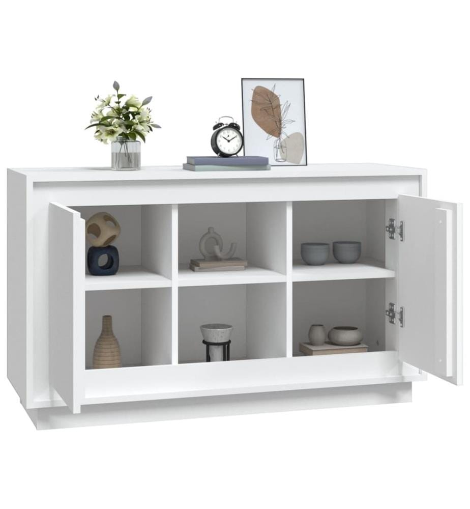 Sideboard Weiss 102x35x60 cm Holzwerkstoff