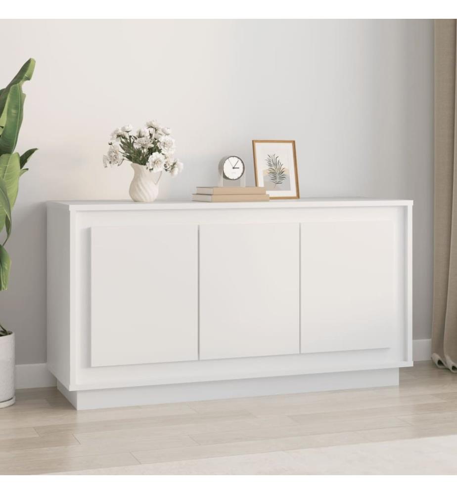 Sideboard Weiss 102x35x55 cm Holzwerkstoff