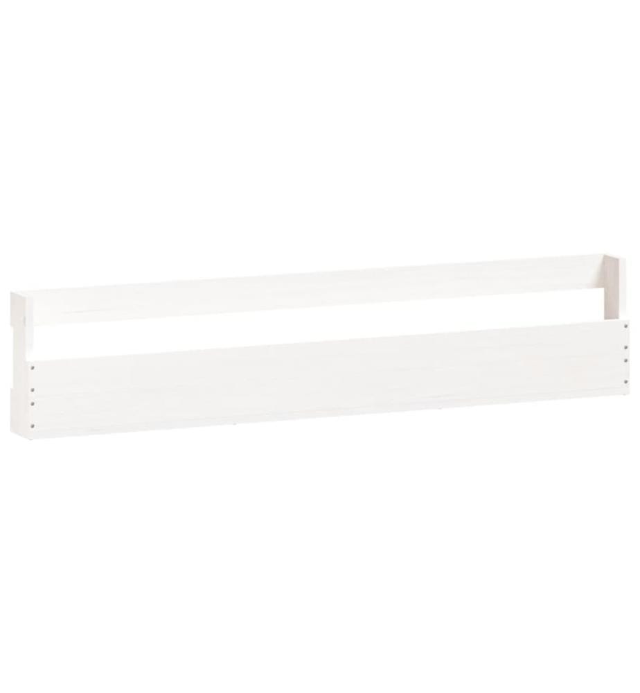 Wand-Schuhregale 2 Stk. Weiss 110x9x23 cm Massivholz Kiefer