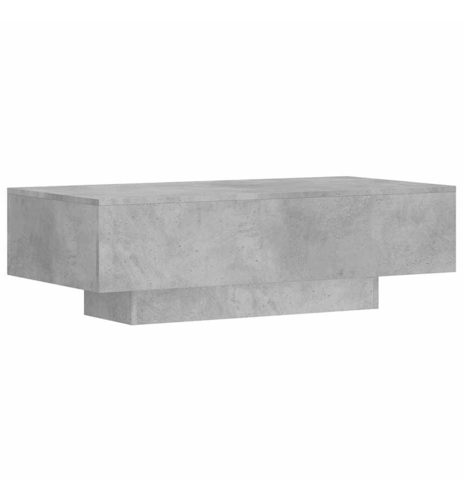 Table basse gris béton 100x49,5x31 cm bois d'ingénierie
