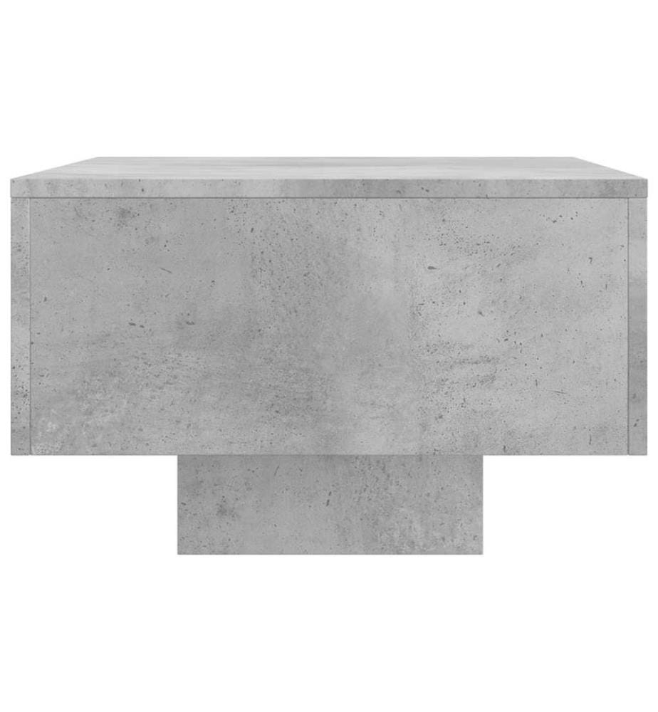 Table basse gris béton 100x49,5x31 cm bois d'ingénierie