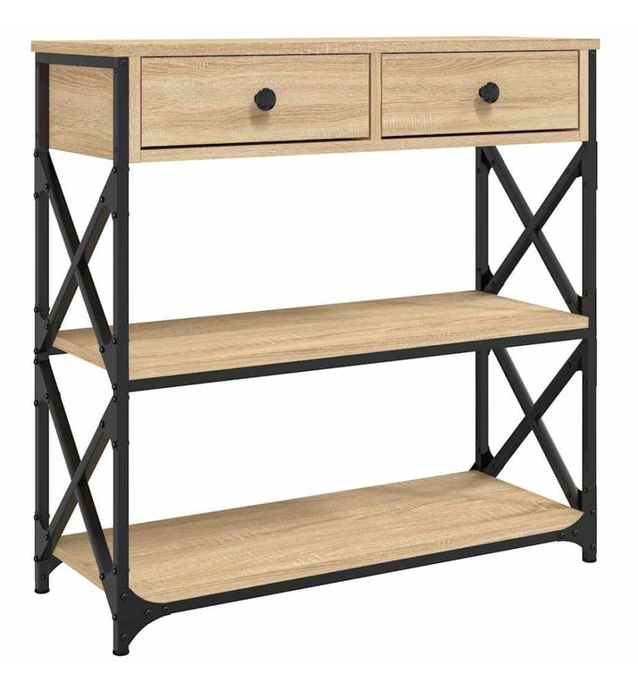 Konsolentisch Sonoma-Eiche 75x28x75 cm Holzwerkstoff