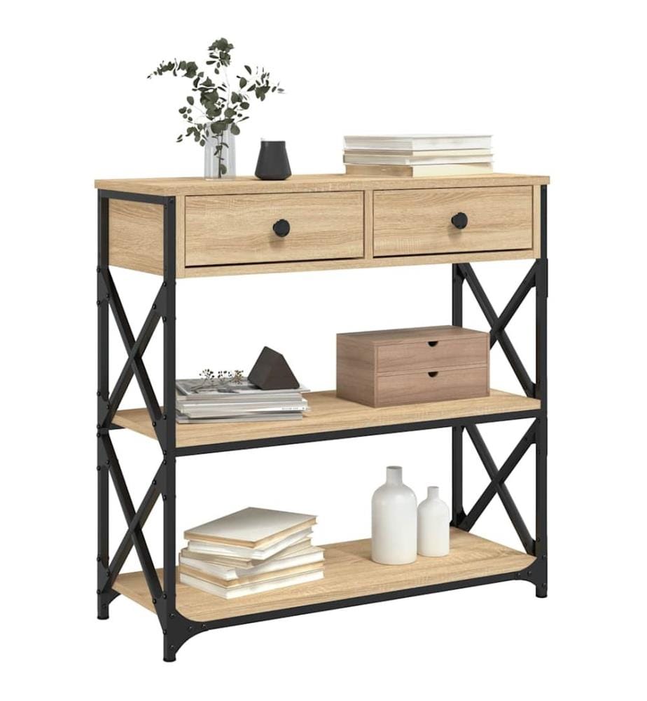 Konsolentisch Sonoma-Eiche 75x28x75 cm Holzwerkstoff