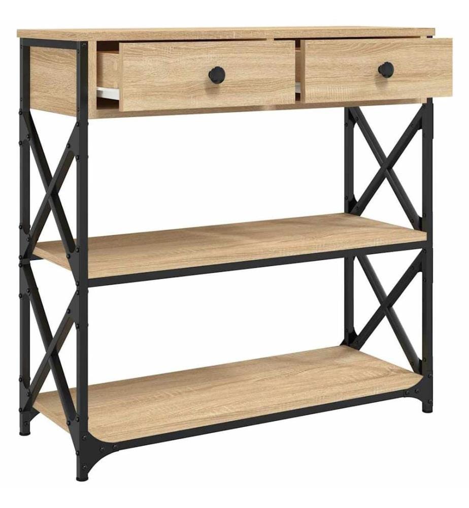 Konsolentisch Sonoma-Eiche 75x28x75 cm Holzwerkstoff