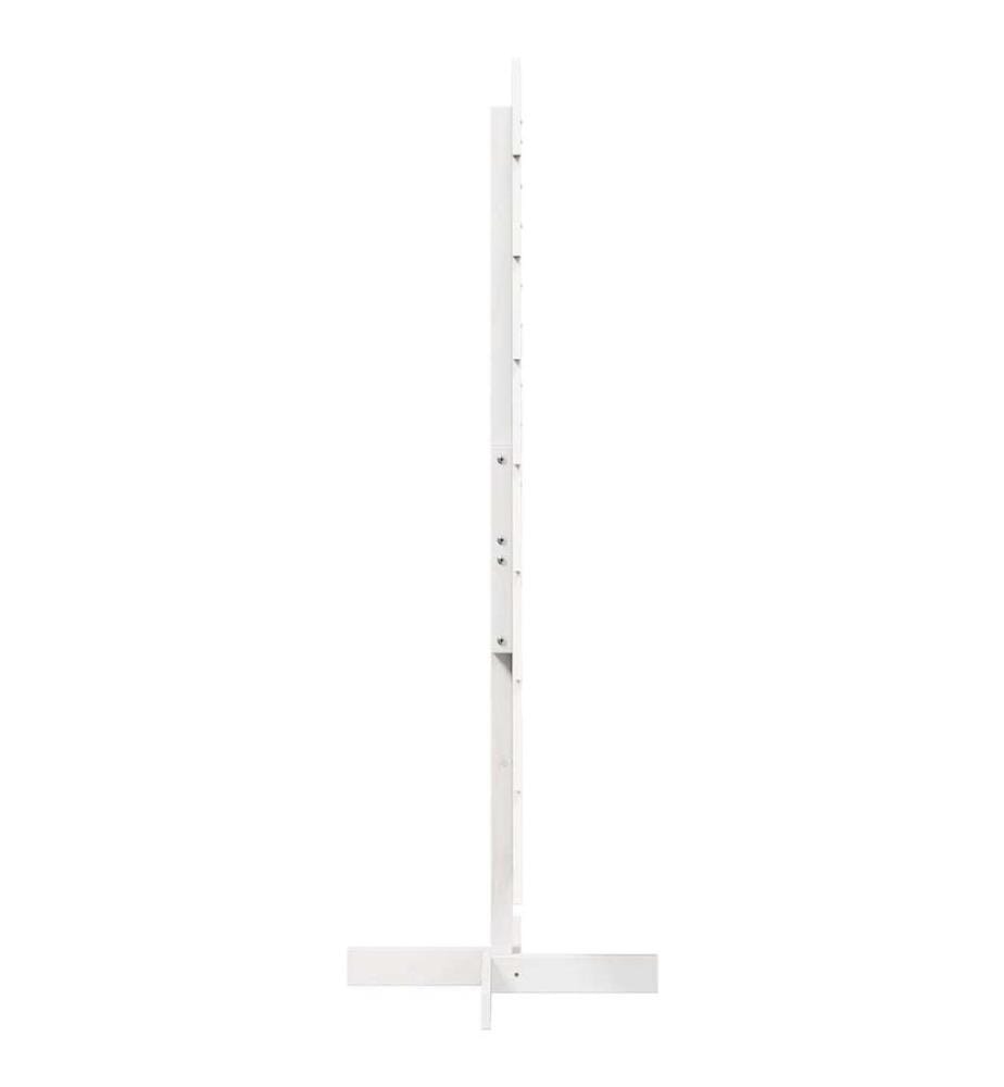 Arbre de Noël en bois pour décoration blanc 150 cm pin massif