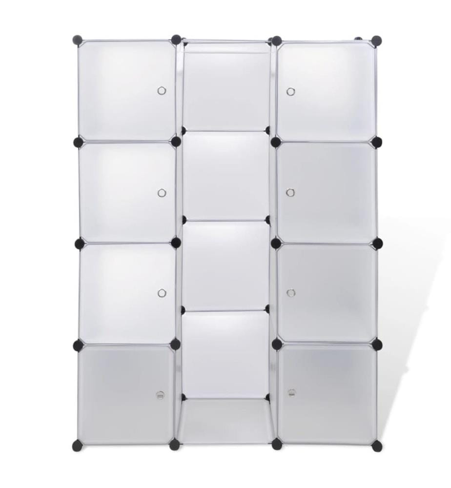 Armoire modulaire 9 compartiments Blanc 37 x 115 x 150 cm