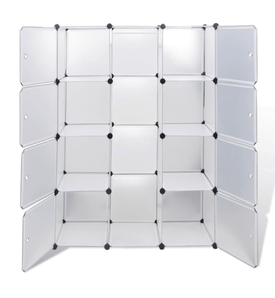 Armoire modulaire 9 compartiments Blanc 37 x 115 x 150 cm