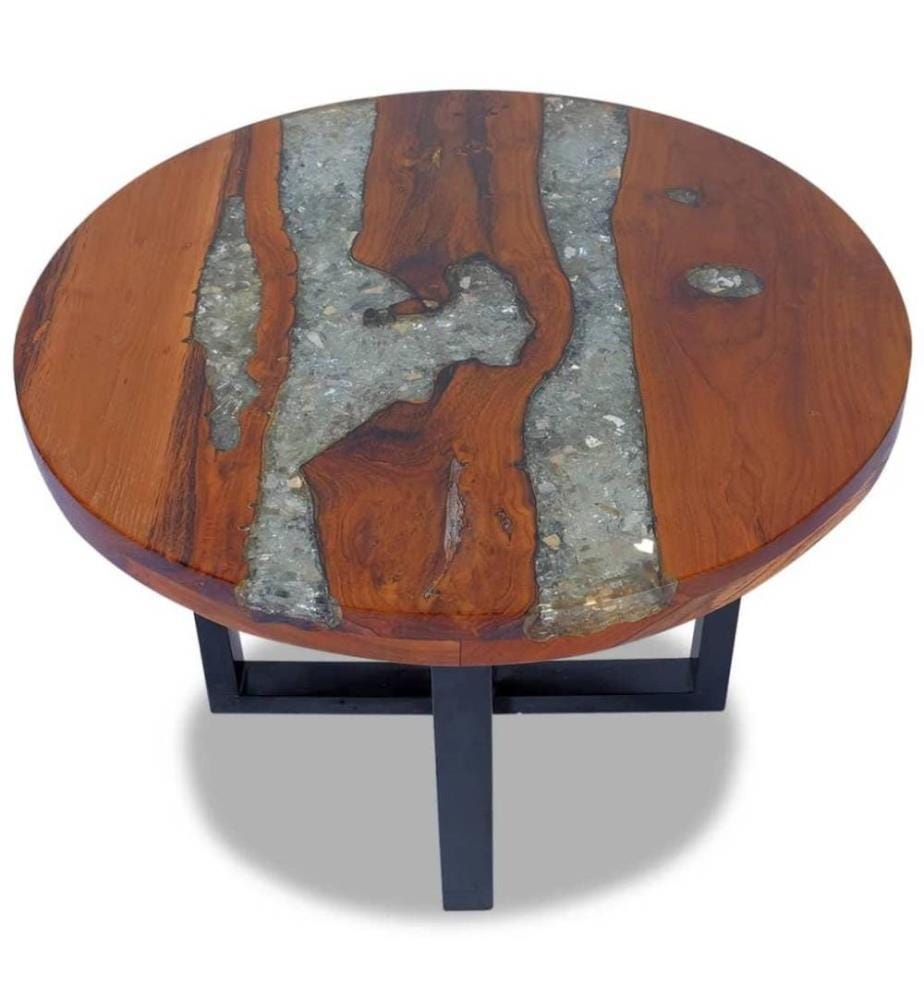 Table basse Teck Résine 60 cm