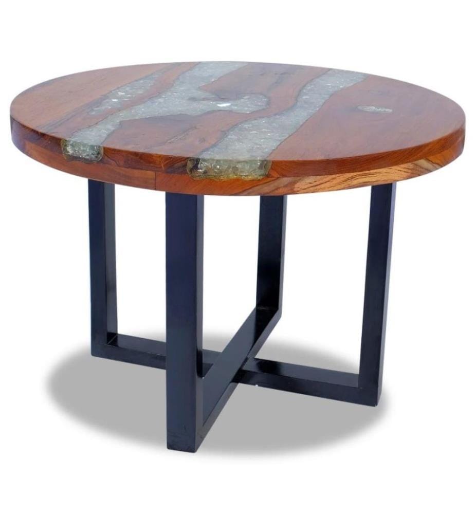Table basse Teck Résine 60 cm