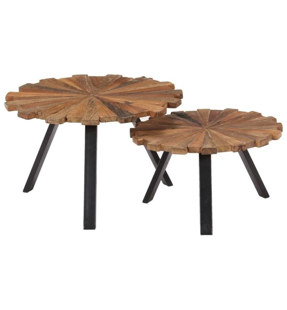 Couchtische 2 Stk. Recyceltes Massivholz