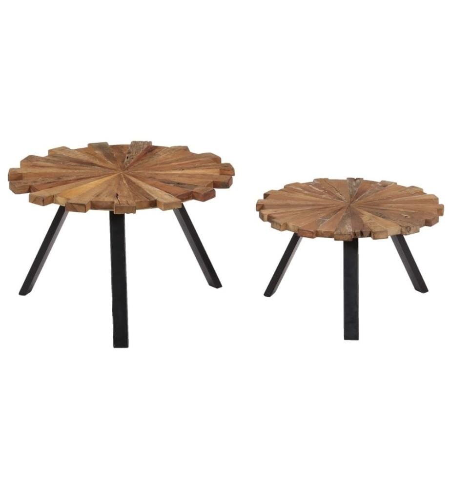 Couchtische 2 Stk. Recyceltes Massivholz