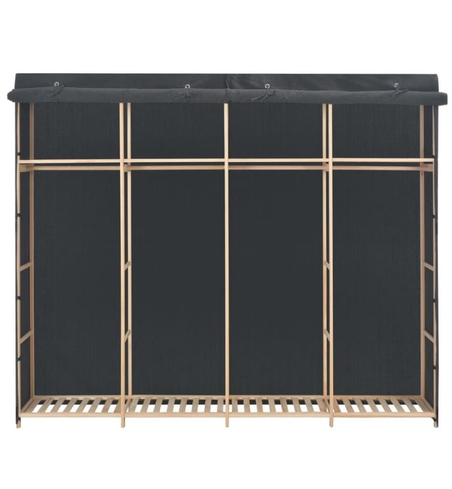 Kleiderschrank Grau 200 x 40 x 170 cm Stoff