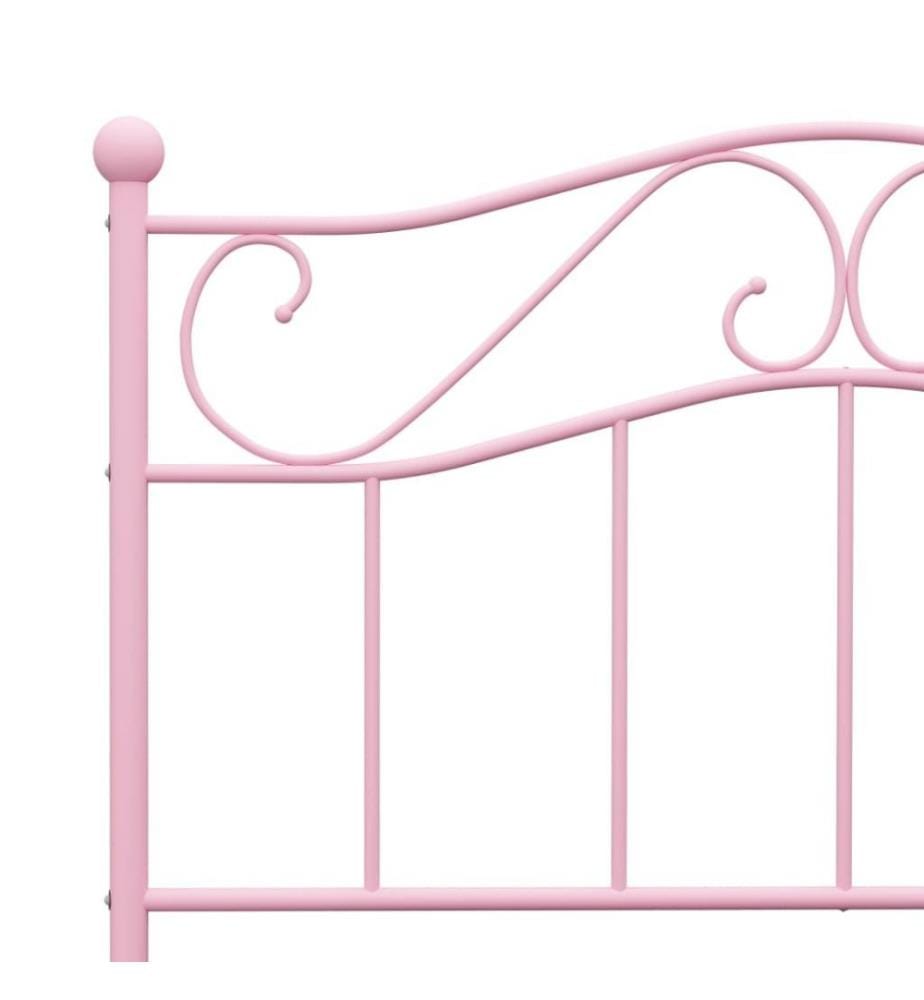 Bettgestell Rosa Metall 90×200 cm