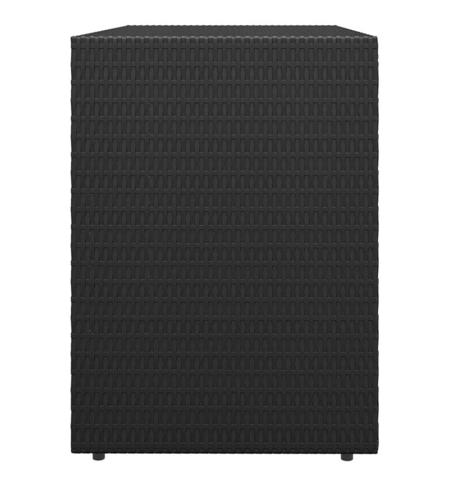 Gartenschrank Schwarz 100x55,5x80 cm Poly Rattan