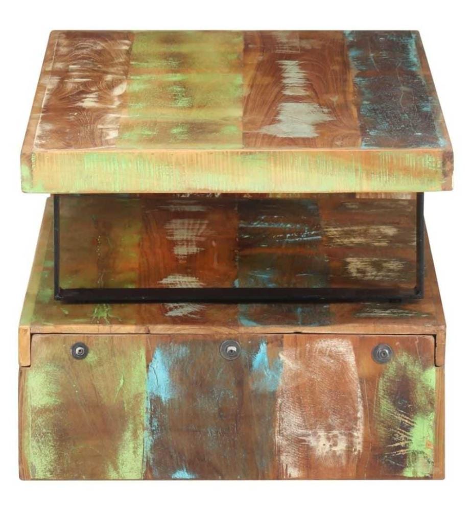 2-tlg. Couchtisch-Set Recyceltes Massivholz