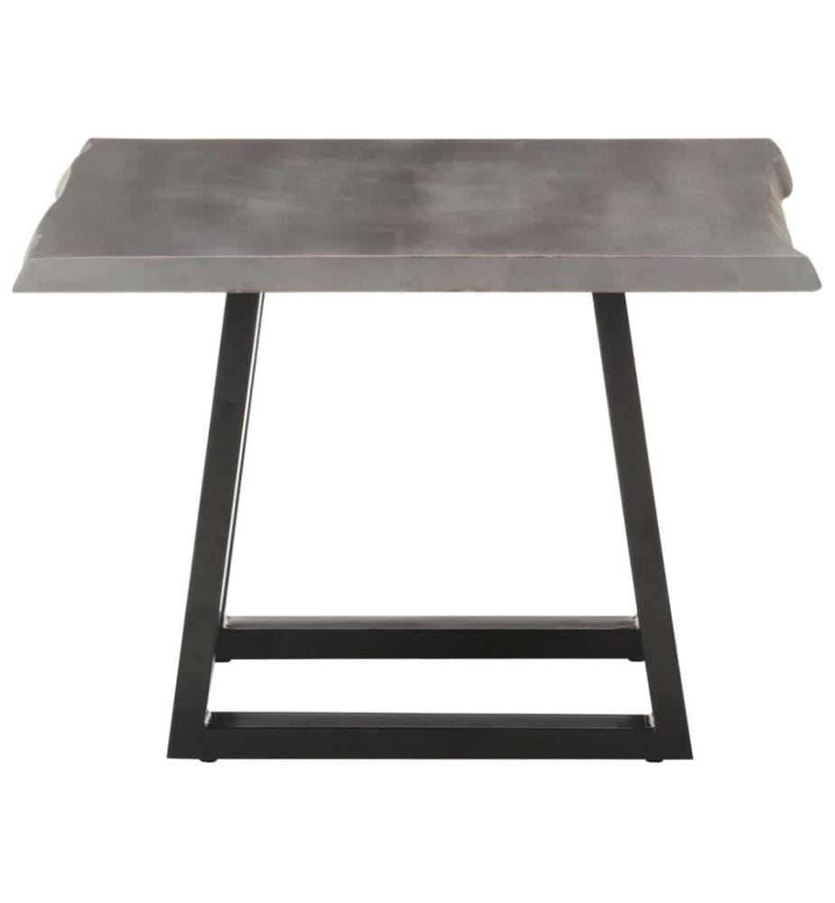 Table basse avec bord naturel 60x60x40 cm Bois d'acacia massif