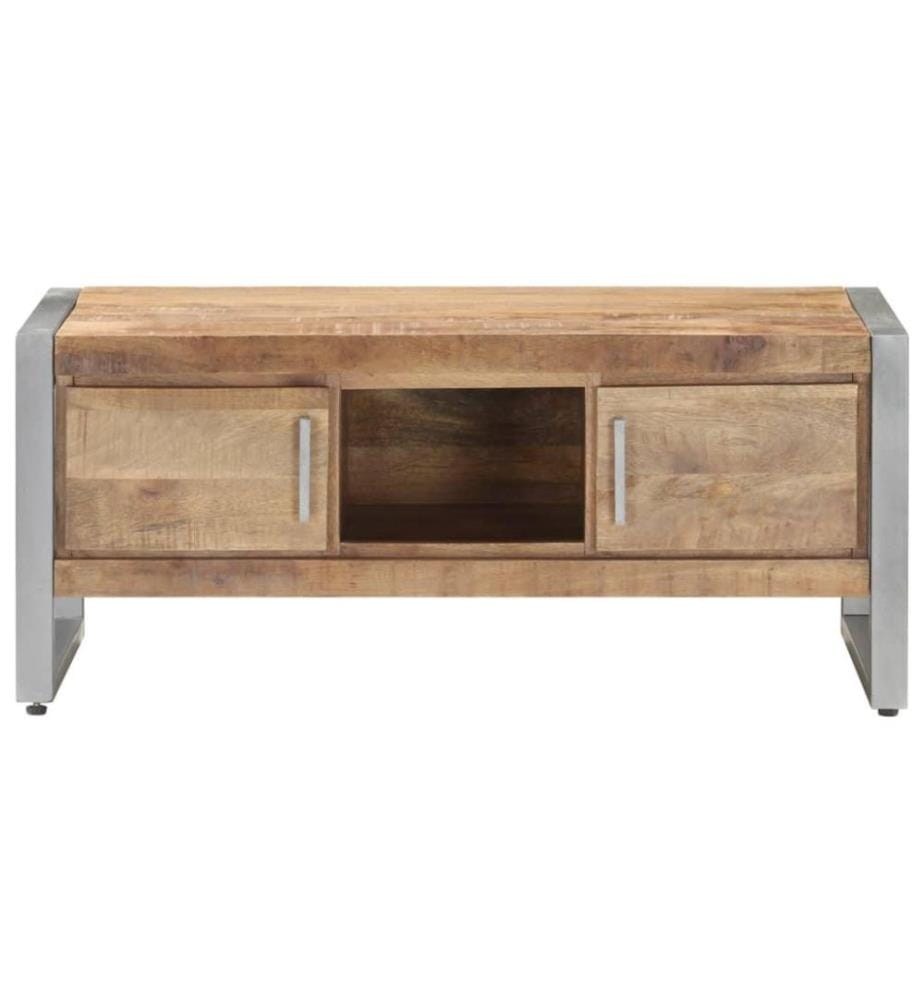 Couchtisch 95x50x40 cm Raues Mangoholz