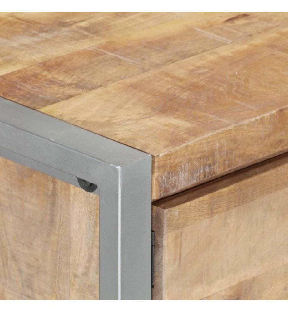 Couchtisch 95x50x40 cm Raues Mangoholz