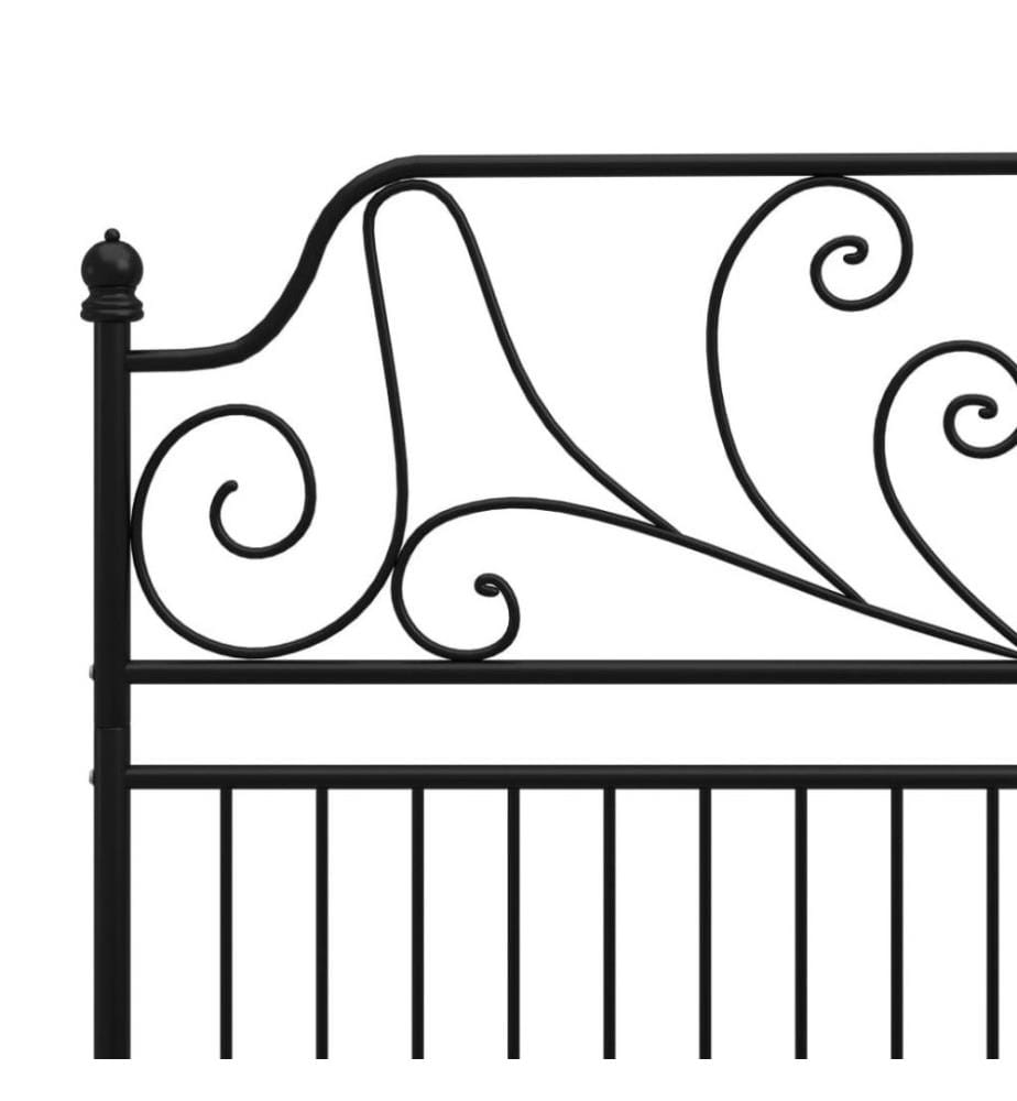 Bettgestell Schwarz Metall 140x200 cm