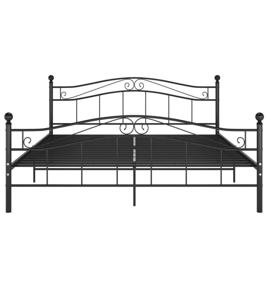 Bett Schwarz Metall 140x200 cm
