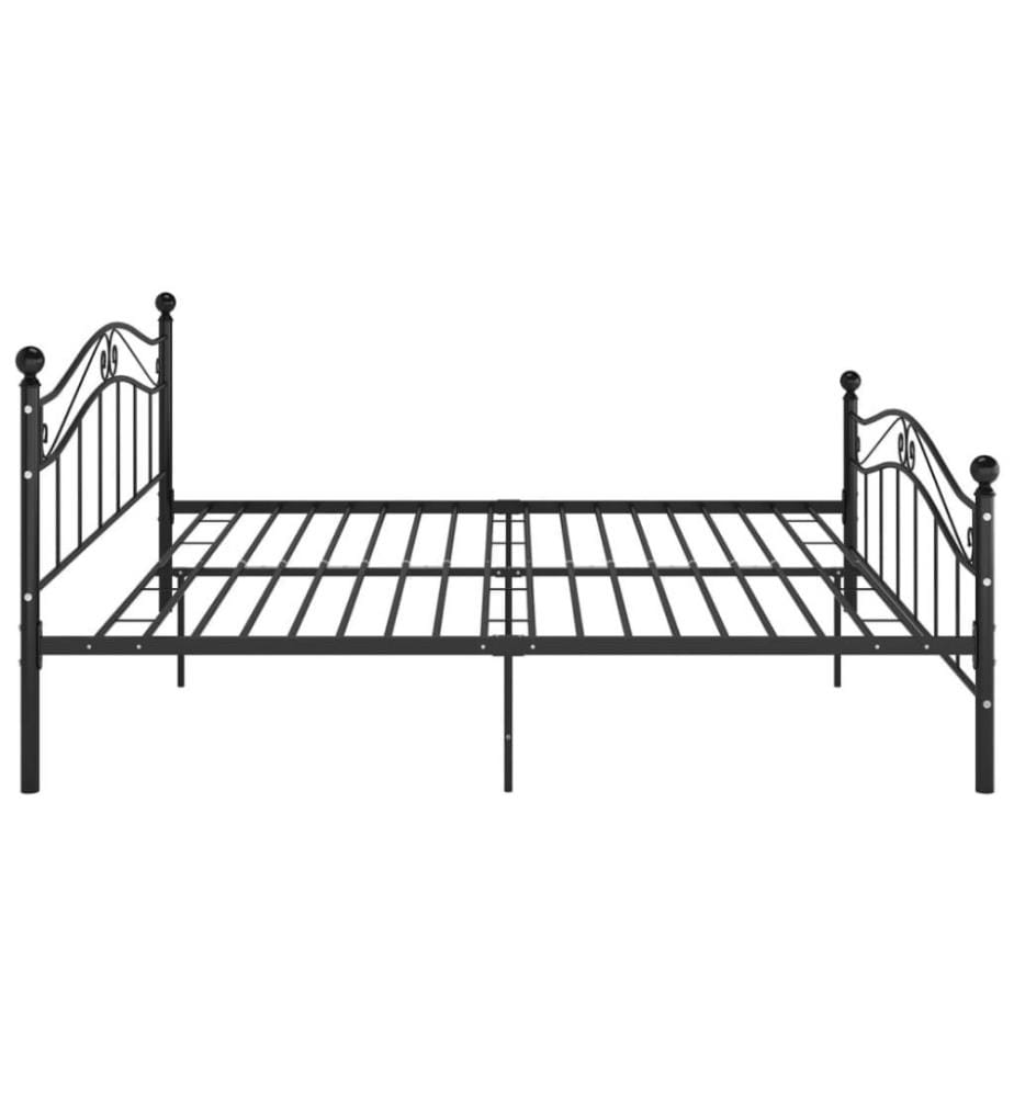 Bett Schwarz Metall 140x200 cm