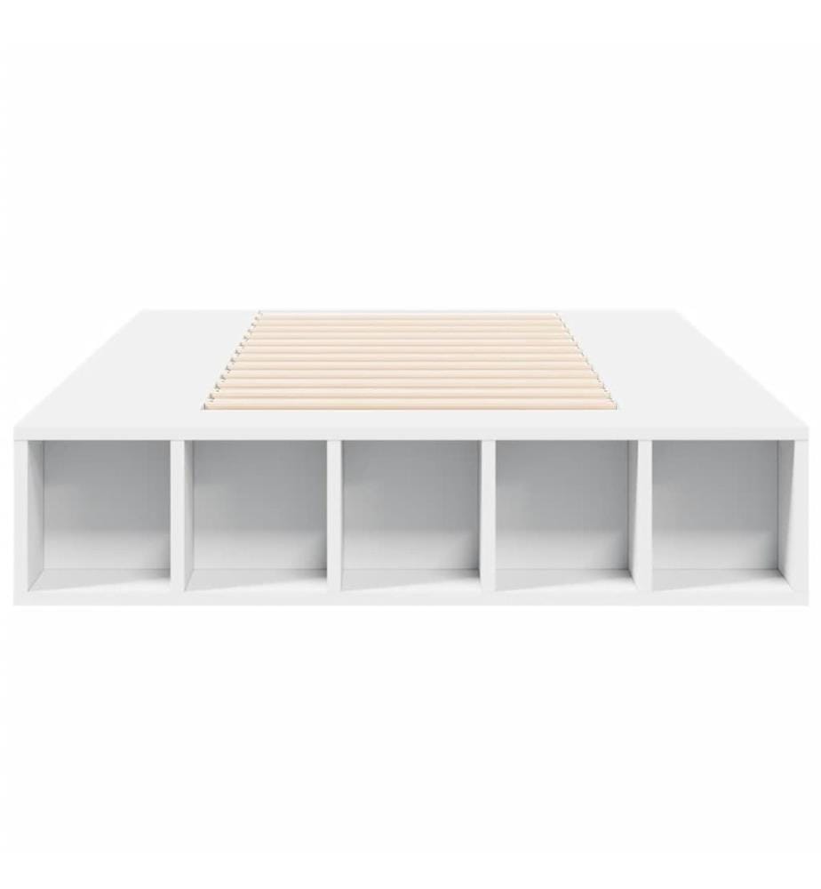 Bettgestell Weiss 100x200 cm Holzwerkstoff
