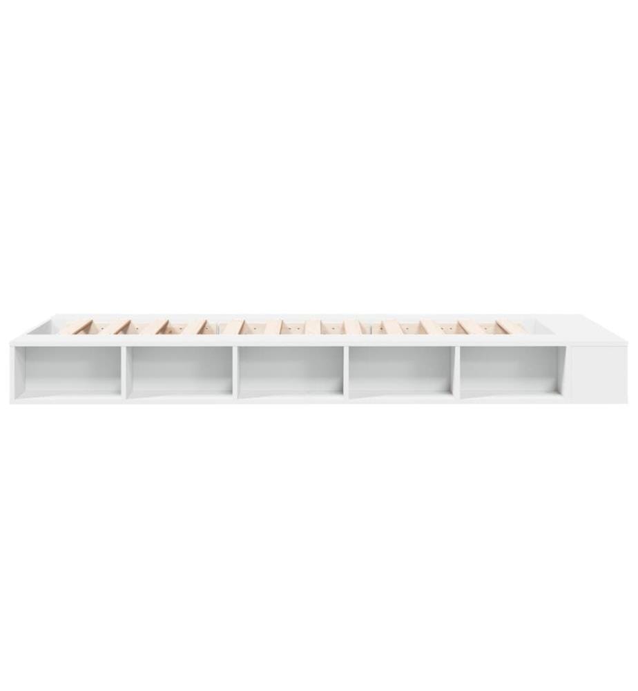 Bettgestell Weiss 100x200 cm Holzwerkstoff