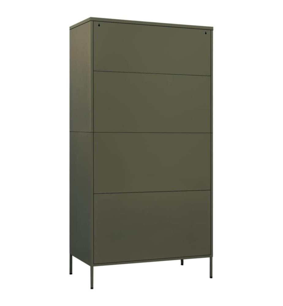 Garde-robe Vert olive 90x50x180 cm Acier
