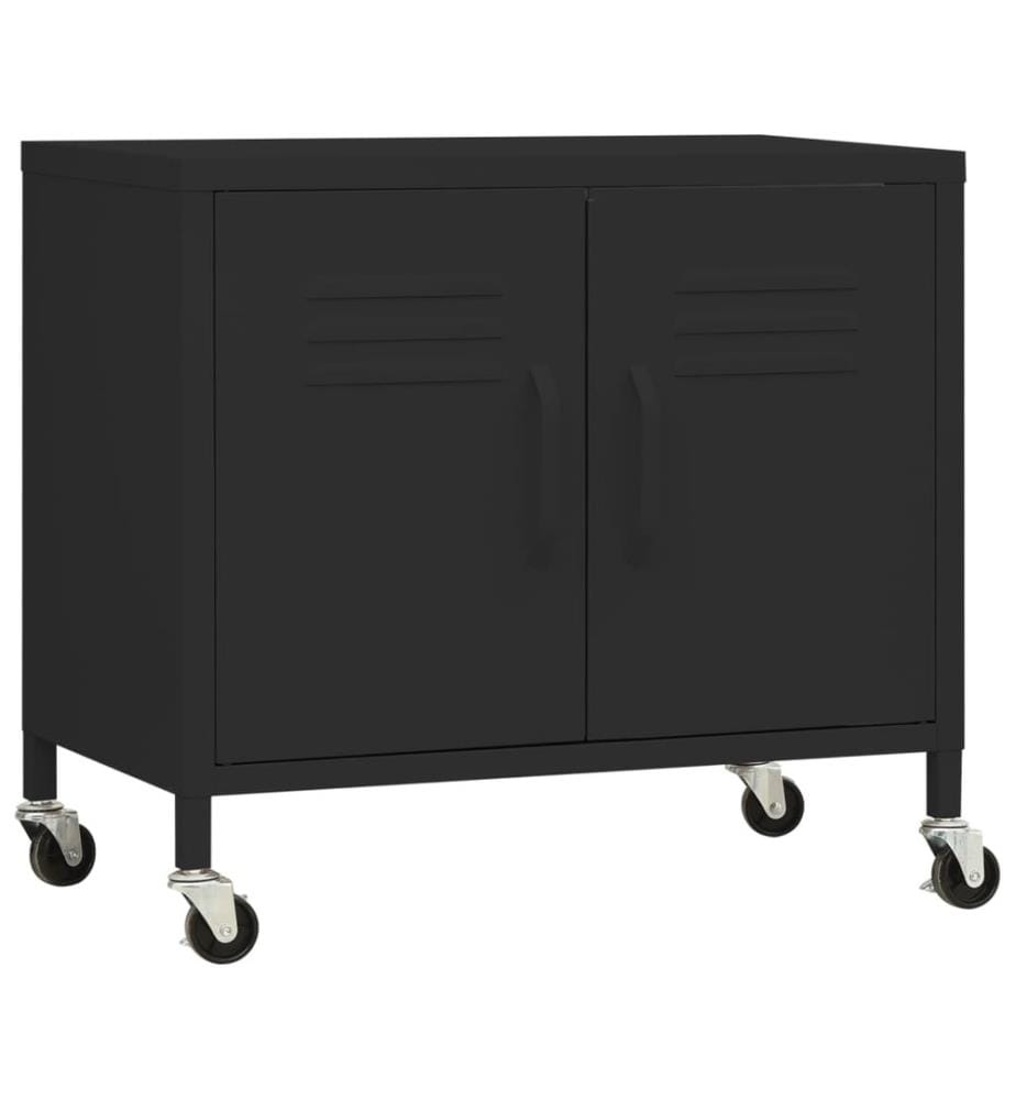 Lagerschrank Schwarz 60x35x56 cm Stahl
