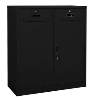 Armoire de bureau Noir 90x40x102 cm Acier