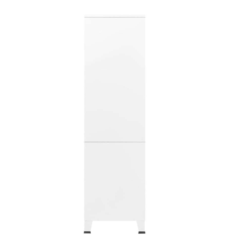 Industrial Kleiderschrank Weiss 90x50x180 cm Metall