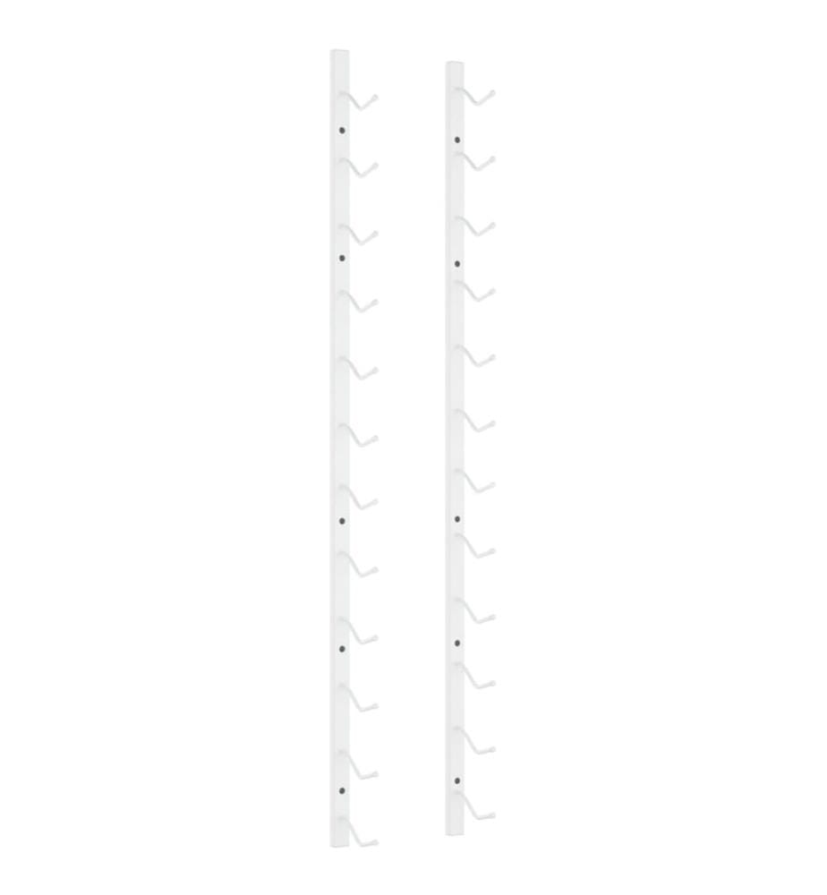 Wand-Weinregal für 12 Flaschen Weiss Eisen