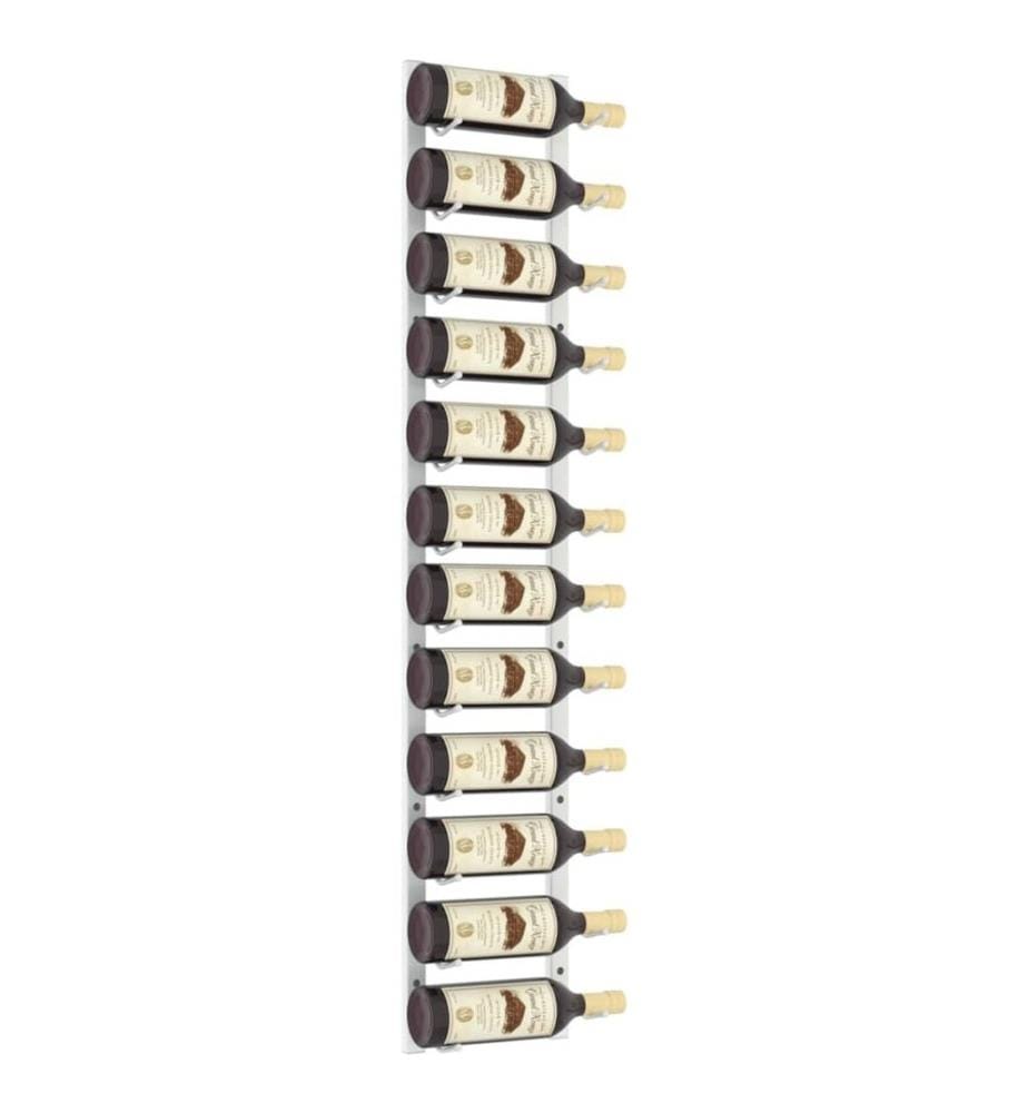 Wand-Weinregal für 12 Flaschen Weiss Eisen