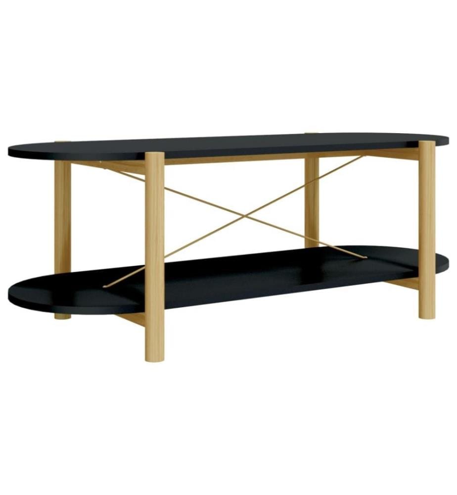 Table basse Noir 110x48x40 cm Bois d'ingénierie