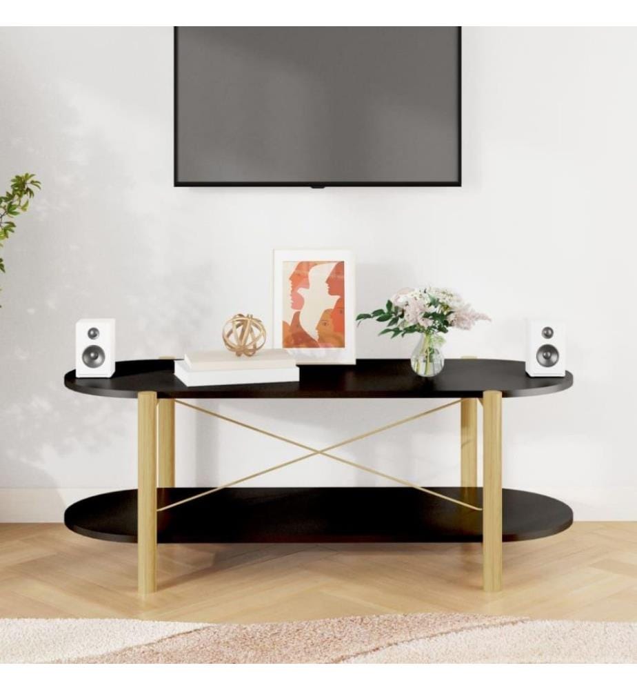 Table basse Noir 110x48x40 cm Bois d'ingénierie