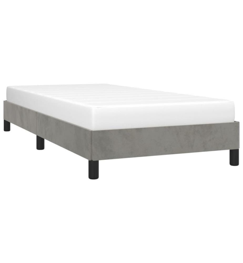 Bettgestell Hellgrau 90x200 cm Samt