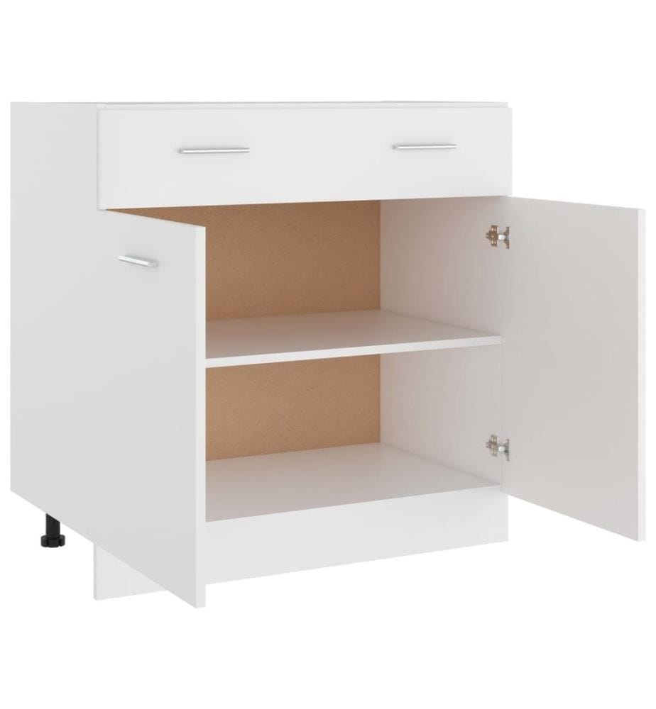 Schubunterschrank Weiss 80x46x81,5 cm Holzwerkstoff
