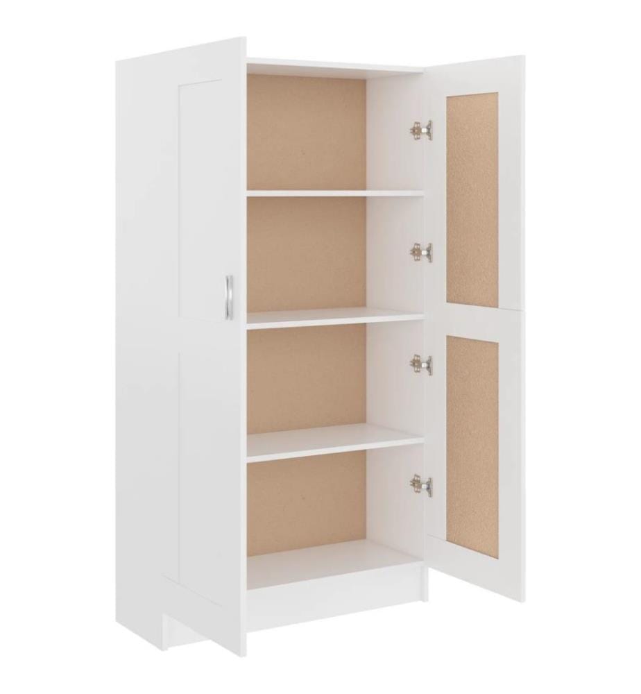 Bibliothèque Blanc 82,5x30,5x150 cm Aggloméré