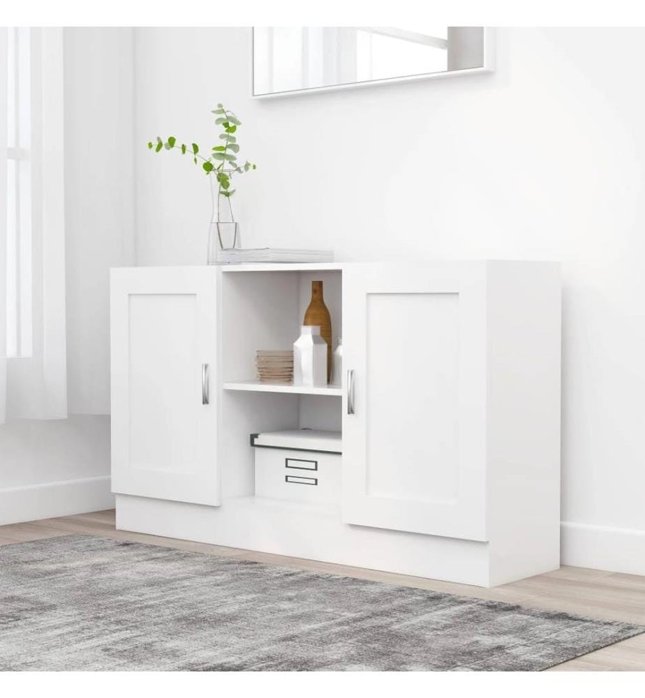 Buffet Blanc 120x30,5x70 cm Aggloméré