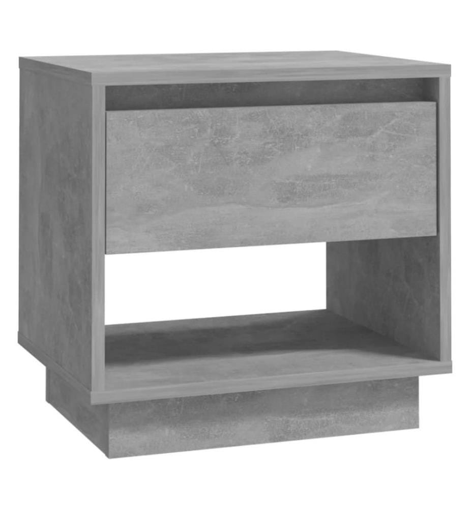 Table de chevet Gris béton 45x34x44 cm Aggloméré