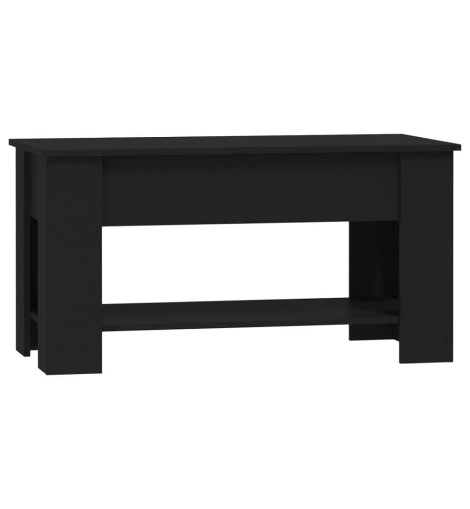 Table basse Noir 101x49x52 cm Bois d'ingénierie